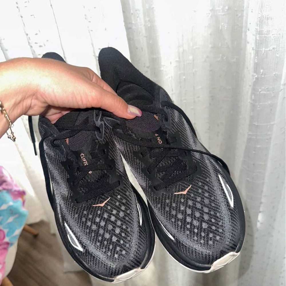 Hoka One One Black and Gray Running Shoes